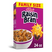 Kellogg's Raisin Bran Breakfast Cereal, Original, Family Size, Excellent Source of Fiber, 24oz