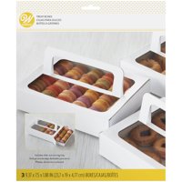 Wilton Disposable Treat Box with Handle, White, 3-Count