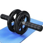 Twin-wheel Ab Roller Wheel Exercise and Fitness or Abdominal Exercise AB Muscle Train Whole Body Muscles for Home Workouts Gym