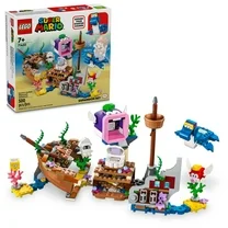 LEGO Super Mario Dorrie's Sunken Shipwreck Adventure Expansion Set, Super Mario Collectible Toy for Kids with Cheep Cheep, Cheep Chomp and Blooper Figures, Gift for Boys, Girls and Gamers, 71432