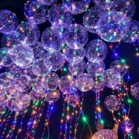 Joy Guru 18 Inch 1PC LED Light Up Luminous Latex Balloon Fairy LED Colorful Balloon Inflatable with Helium Christmas Halloween Party Wedding House Decoration