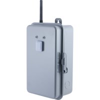 GENERAL ELECTRIC Enbrighten Z-Wave Plus Direct-Wire Indoor/Outdoor Metal Box Smart Switch, Direct Wire, 14285, Gray