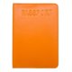 image 0 of ili New York Papaya Color Leather Passport Cover With Slide Pocket New