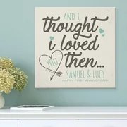 Personalized Loved You Then Anniversary Canvas, 11" x 11"