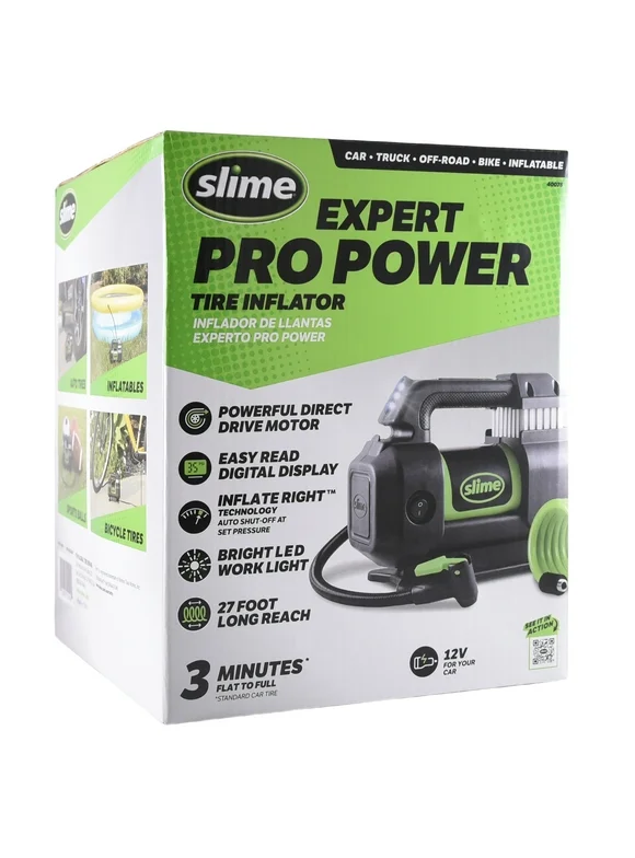 Slime Expert Pro Power 12 Volt Tire Inflator - 40078
