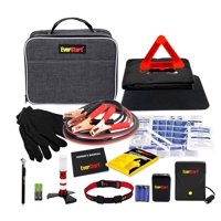EverStart Roadside Safety Kit for Cars, with Booster Cables and Tire Inflator