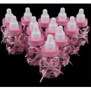 12 Fillable Bottles for Baby Shower Favors Pink Party Decorations Girl Boy
