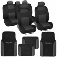BDK Original Car Seat Covers and Floor Mats, Split Bench, Easy Installation, 6 Colors