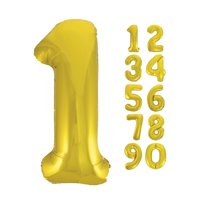 Foil Big Number Balloon, 1, 34in (Click to Select Color)