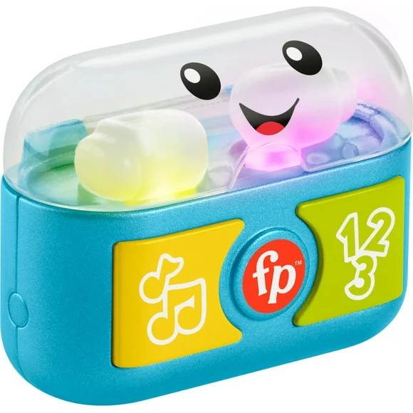 Fisher-Price Laugh & Learn Play Along Ear Buds Baby & Toddler Learning Toy with Music & Lights