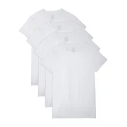 Fruit Of The Loom (4 Pack) Mens Micro-Mesh Breathable Cotton Blend Crew T-Shirts Undershirts