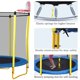 image 2 of 5.5ft 220lbs Load Trampoline With Enclosure Net And Basketball Hoop For Kids Toddler Indoor Outdoor Rebounder Trampoline, Blue 76.5x63x60inch