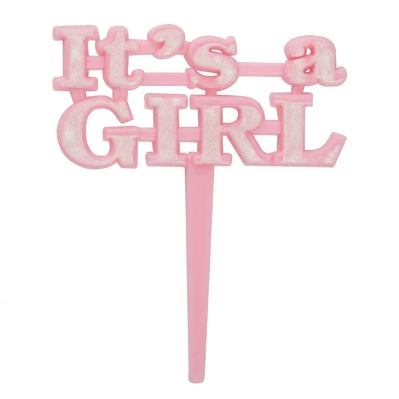 It's a Girl Baby Shower Cupcake Toppers, 2.5in, Pink, 8ct