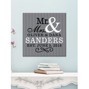 Personalized Mr and Mrs Canvas