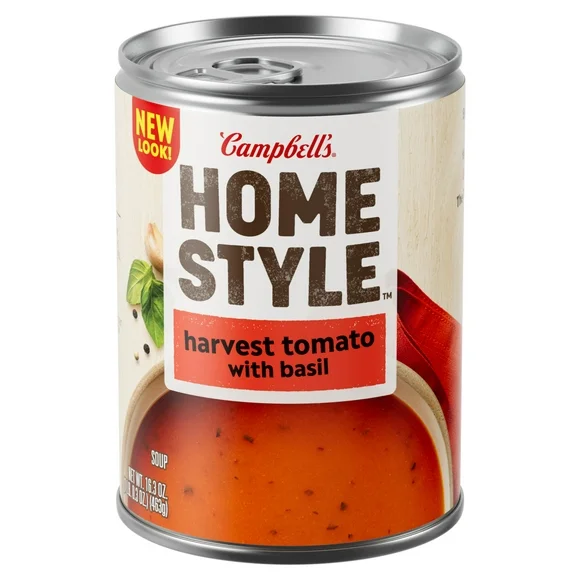 Campbell's Homestyle Harvest Tomato Soup with Basil, 16.3 oz Can