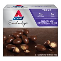 Atkins Endulge Treat, Chocolate Covered Almonds, Keto Friendly, 5 Count