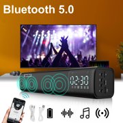 Bluetooth Sound Bar, 12.2 Inch Home Theater TV Soundbar with LED Display, Surround Sound, Portable Wireless Speakers Built-in Subwoofers for TV/PC/Phones/Tablets, Connects to Bluetooth, AUX and USB