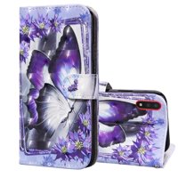 Samsung Galaxy A01 Case, Dteck Lightweight Butterfly Pattern PU Leather Flip Stand Wallet Case Cover with Card Slots / Hand Strap For Samsung Galaxy A01 SM-A015