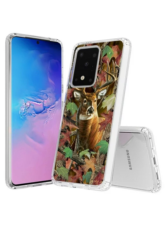 Beyond Cell [AquaFlex Series] Samsung Galaxy S20, 6.2 inch Phone Case - Slim Shockproof Impact Resistant TPU Gel Protector Cover with Atom Wipe - Deer Hunter Camo
