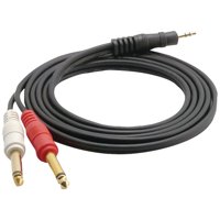 Pyle Pro 12-gauge Dual 1/4" Males To 3.5mm Stereo Male Y-cable, 6ft