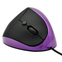 Wired Vertical Mouse, Small Ergonomic Mouse High Precision Optical Mice with Adjustable Sensitivity 800/1200 /1600 DPI, 6 Buttons, for Small Hands PURPLE