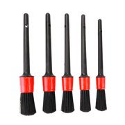 Car Detailing Brush Cleaning Natural Hair Brushes Gaps Auto Detail Tools Products 5Pcs Wheels Dashboard Car-styling Accessories