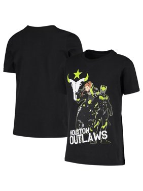 Houston Outlaws Youth Heroic T-Shirt - Black