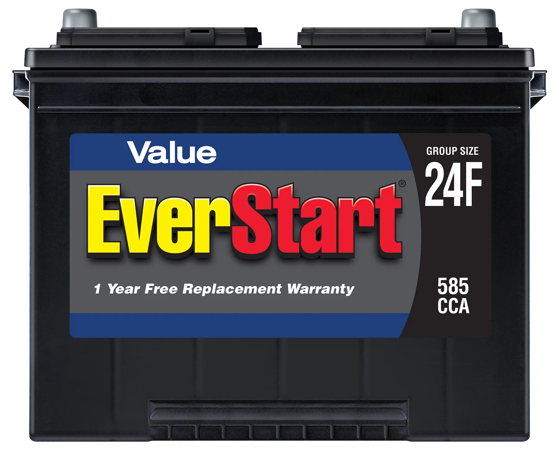 EverStart Value Lead Acid Automotive Battery, Group Size 24F (12 Volt/585 CCA)