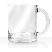 Vikko 10.75 Ounce Glass Coffee Mugs | Thick and Durable  For Coffee, Tea, Cider, etc.  Microwave and Dishwasher Safe  Set of 6 Clear Glass Mugs  3.4 Diameter x 3.8 Tall