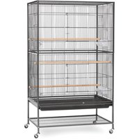 Prevue Pet Products Wrought Iron Flight Cage with Stand, Black Hammertone