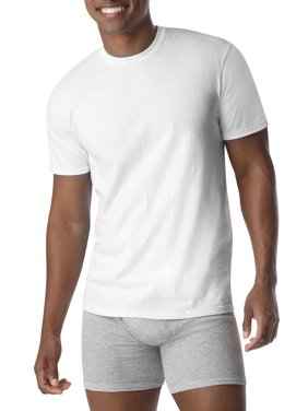 Yana Mens ComfortSoft White Crewneck T-Shirt, SUPER VALUE 10-Pack
