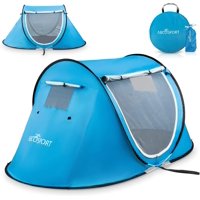 Abco Tech Pop-up Tent Instant Portable Cabana Beach Pop Up Tent For 2 Sky Blue