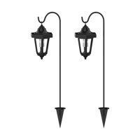 32" Solar Powered Hanging Coach Lanterns LED Lights by Pure Garden, Set of 2