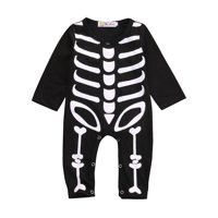 Diconna Toddler Baby Boys Skeleton Long Sleeve Romper Costume