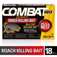 Combat Max 12 Month Cockroach Killing Bait for Small Roaches, (18 Ct)