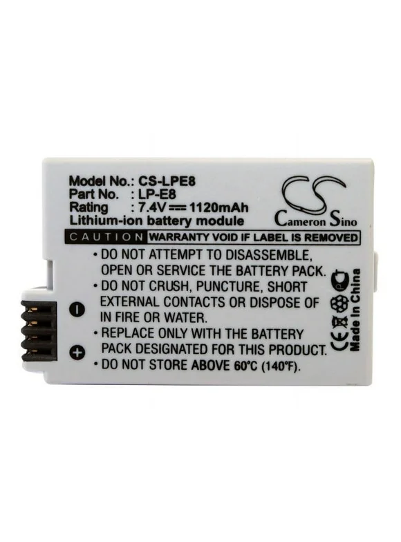 Replacement Battery For Canon 7.4v 1120mAh/8.29Wh Camera Battery