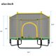 image 6 of 5ft Kids Trampoline with Safety Enclosure Net, Stainless Steel Outdoor Indoor Mini Recreational Trampoline for Toddlers Boys Girls Birthday Gift, Green Yellow