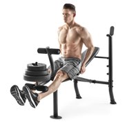 Weider XR 6.1 Adjustable Bench with 100lb Weight Set and Leg Developer