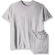 Fruit of the Loom Mens 5Pack Grey Crew-Neck Undershirts Cotton T-Shirts, M