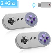 2-Pack 2.4GHz Wireless Controller Gamepad for Nintendo SNES Classic Mini Edition Console