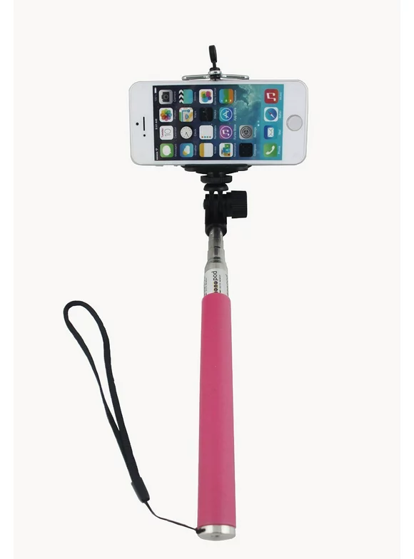 Extendable Handheld Selfie Stick for Cellphones - Pink