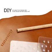 Simday DIY Leather Punch Alphabet Letter Number Stamper Set Plastic Leather Tool