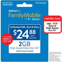 Daily Saves Family Mobile $24.88 Unlimited Monthly Plan & Mobile Hotspot Included (Email Delivery)