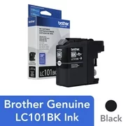 Brother Genuine LC101BK Standard-Yield Black Ink Cartridge, 300 Pages/Cartridge