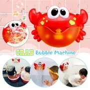 Crab Bubble Machine Music Bubble Maker Bath Baby Bath Shower Fun Red Plastic Toy