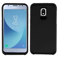 Dual Armor Case Compatible with Samsung Galaxy J3 Orbit, Slim Shockproof Hybrid Protection Cover Case for Samsung Galaxy J3 Orbit - Black