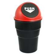 Mini Trash Can With Lid For Car Cup Holder Washable Plastic Automotive Kitchen And Office Dust Holder