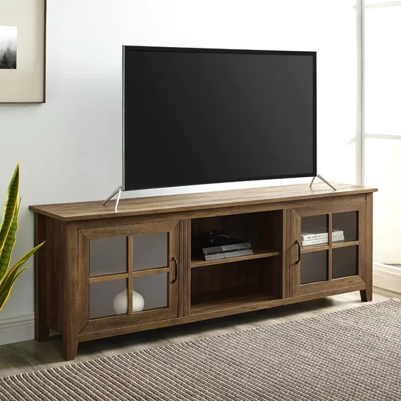Manor Park Farmhouse TV Stand for TVs Up to 80", Reclaimed Barnwood