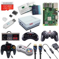 Vilros Raspberry Pi 3 Model B+ (B Plus) Retro Arcade Gaming Kit with Multi Retro Gaming Controller Set-Includes: NES, SNES, N64, PS2 & GENESIS Controllers