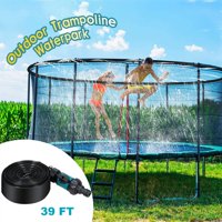 Gold Toy Trampoline Sprinkler Outdoor Spary Waterpark Play Sprinklers for Kids Fun Summer Yard Game Toys for Boys Girls and Adults Trampoline Sprinkler Accessories (39FT/12M)